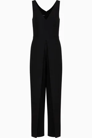 Emporio Armani Overall mit V-Ausschnitt aus Funktions-Cady