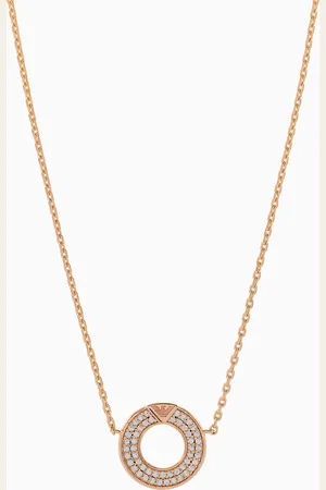 Emporio Armani Kette aus roségoldfarbenem Sterlingsilber mit Anhänger