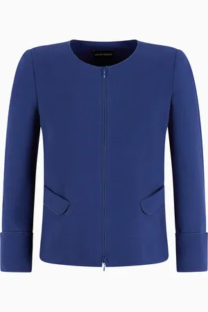 Emporio Armani Jacke mit Reißverschluss, gefertigt aus Jersey-Ottoman