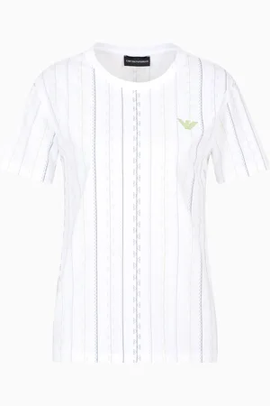Emporio Armani ASV T-Shirt mit Allover-Print aus Stretchjersey
