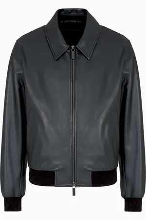 Emporio Armani Blouson aus weichem Lammnappaleder