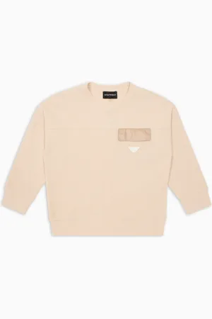 Emporio Armani ASV Sweatshirt aus Bio-Waffeljersey