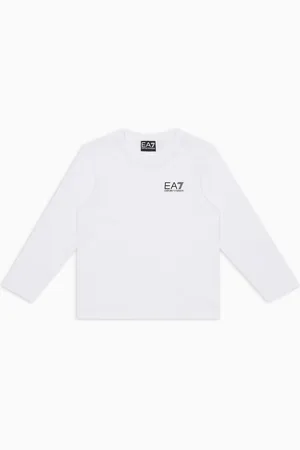 EA7 Core Identity Boy Langarmshirt aus Baumwoll-Jersey