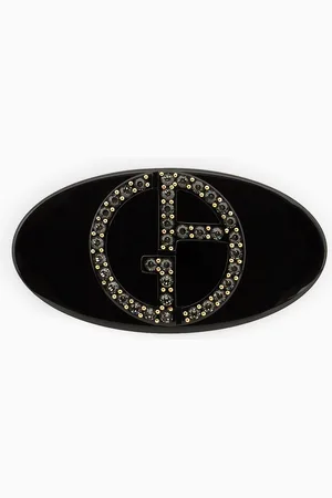 Giorgio Armani Haarklammer mit Logo aus Kristallen