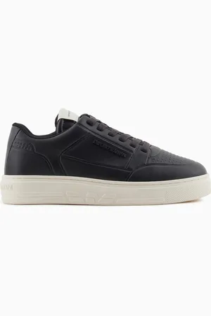 Emporio Armani Sneaker aus Leder mit thermogeformten Details