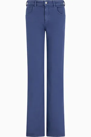 Emporio Armani J9D Jeans mit mittelhohem Bund und ausgestelltem Saum aus stückgefärbtem Viskosemischgewebe