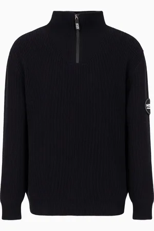 Giorgio Armani Neve Stehkragenpullover aus Wolle und Kaschmir