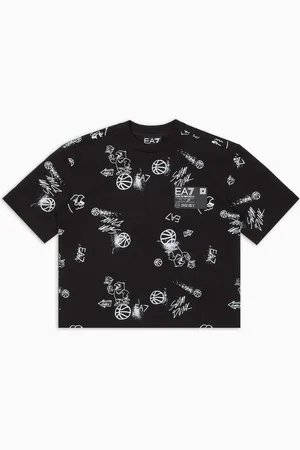 EA7 Graphic Series Boy T-Shirt aus Baumwoll-Jersey