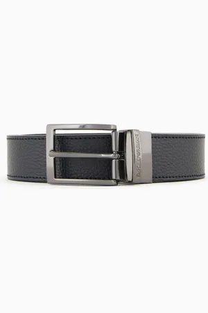Emporio Armani Wendegürtel aus strukturiertem Leder mit Print
