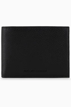 Emporio Armani Portemonnaie aus getrommeltem Leder mit Kartenetui