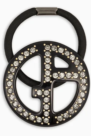 Giorgio Armani Haargummi mit großem Logo aus Schmucksteinen