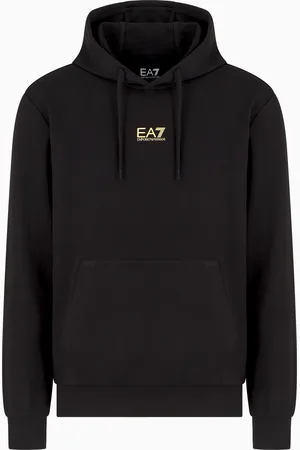 EA7 Core Identity Sweatshirt aus Baumwolle mit Kapuze
