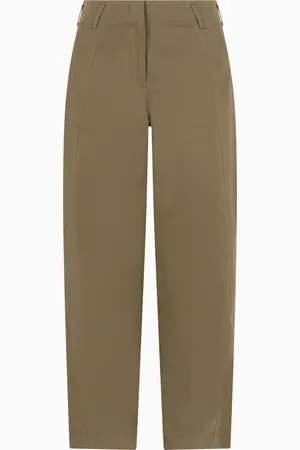 Emporio Armani Hose mit weitem Bein, gefertigt aus gebürsteter Stretch-Baumwolle