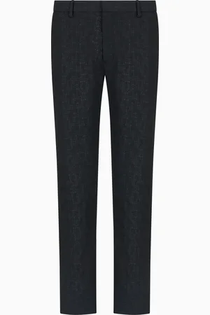 Emporio Armani Chinohose aus bedrucktem Seersucker-Gewebe
