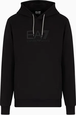 EA7 Visibility Sweatshirt mit Kapuze aus Baumwolle