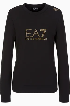 EA7 Evolution Sweatshirt mit Rundhalsausschnitt aus einer elastischen Viskosemischung