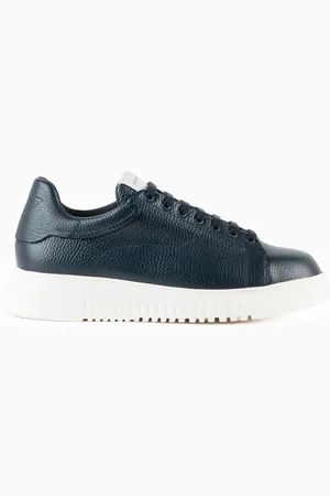 Emporio Armani Sneaker aus getrommeltem Leder