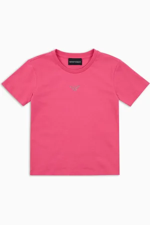 Emporio Armani T-Shirt aus Jersey mit Glitzer-Adler