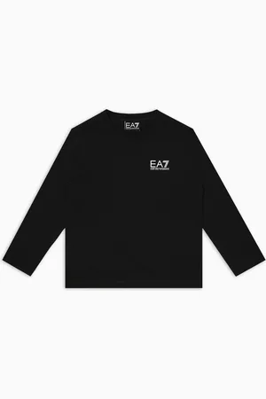 EA7 Core Identity Boy Langarmshirt aus Baumwoll-Jersey