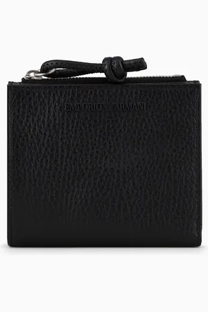 Emporio Armani Kartenetui aus getrommeltem Leder mit Reißverschluss