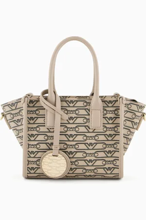 Emporio Armani Kleiner Shopper mit Allover-Monogramm-Print