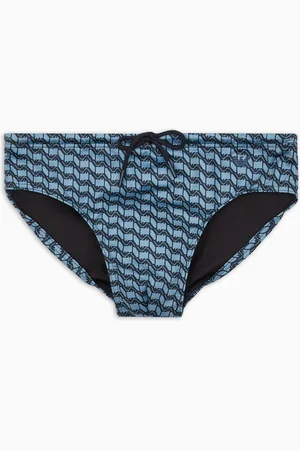 Emporio Armani ASV Badeslip aus recyceltem Lycra mit Allover-Logo