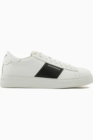 Emporio Armani Sneaker aus Leder mit Logo-Detail
