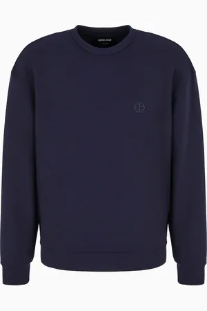 Giorgio Armani Sweatshirt mit Rundhalsausschnitt aus Baumwolle und Kaschmir