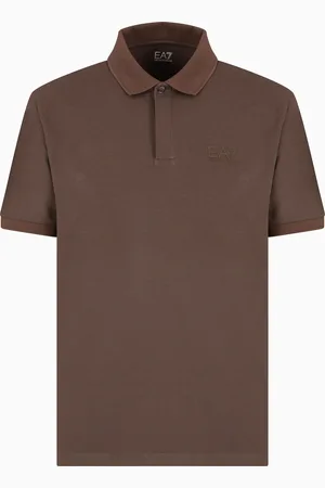 EA7 Visibility Poloshirt aus Baumwollstretch-Jersey