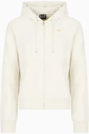 EA7 Core Lady Sweatshirt mit Kapuze aus Baumwollstretch