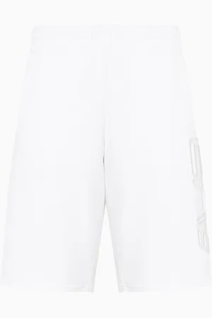 EA7 Logo Series Bermudashorts aus Bio-Baumwolle
