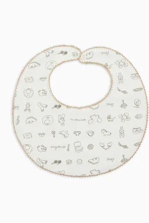 Emporio Armani Lätzchen aus Jersey mit Tendresse-Muster