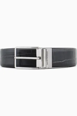 Emporio Armani Ledergürtel mit Krokodruck