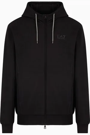 EA7 Visibility Sweatshirt mit Kapuze und Rei??verschluss, gefertigt aus Baumwolle