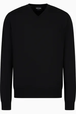 Giorgio Armani Pullover mit Rundhalsausschnitt aus reiner Schurwolle