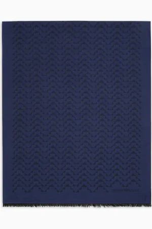Emporio Armani Stola aus einer Modal-Mischung aus Jacquard-Stoff mit Allover-Adler