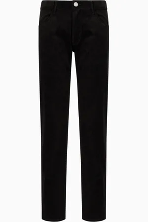 Giorgio Armani Five-Pocket-Hose in Regular Fit aus Baumwolle und Kaschmir in Rippenstrick
