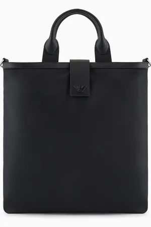 Emporio Armani Faltbarer ASV Shopper aus recyceltem Nylon mit Schultergurt
