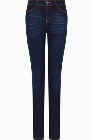 Emporio Armani Jeans J18 mit hohem Bund und schmal geschnittenem Bein aus Rinse-Denim aus einem Lyocell-Mischgewebe