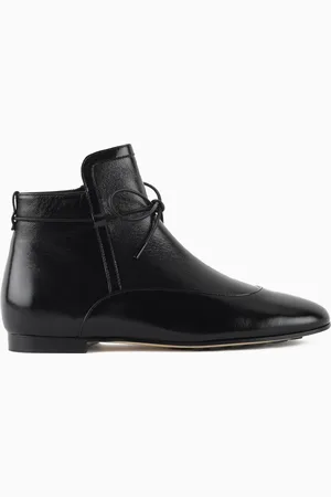 Giorgio Armani Stiefeletten aus gewelltem Lackleder