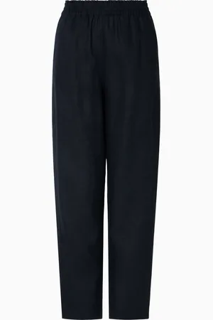 Emporio Armani Hose mit elastischem Bund aus reinem Leinen