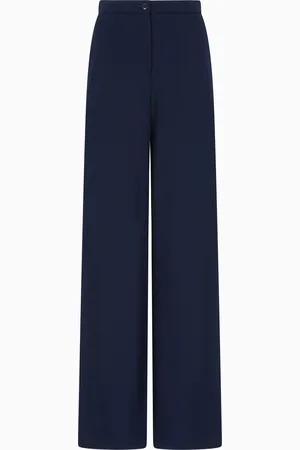 Emporio Armani Icon Palazzo-Hose aus kompaktem Pikee