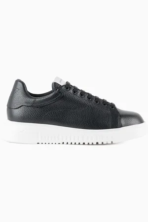 Emporio Armani Sneaker aus getrommeltem Leder