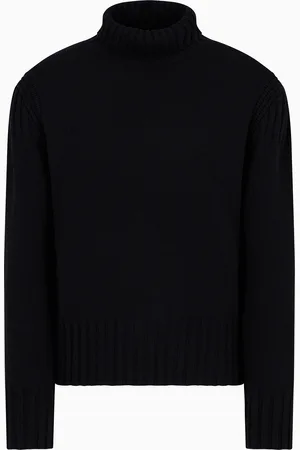 Emporio Armani Pullover mit Rollkragen aus einer Mischung aus Wolle und Kaschmir