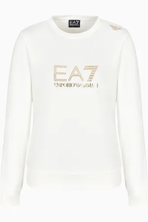 EA7 Evolution Sweatshirt mit Rundhalsausschnitt aus einer elastischen Viskosemischung