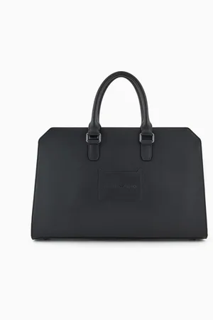 Emporio Armani Businesstasche aus getrommeltem Leder