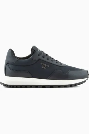 Emporio Armani ASV Sneaker aus recyceltem Nylon, mit Details aus wiederaufbereitetem Saffiano