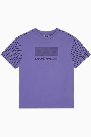 EA7 Visibility Boy T-Shirt mit Print, gefertigt aus Baumwolle