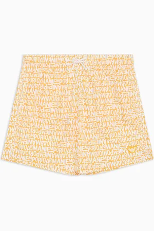 Emporio Armani Badeshorts mit kleinem Allover-Logo