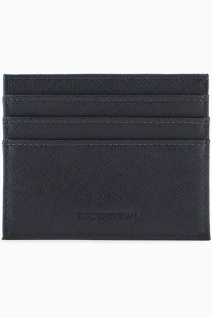 Emporio Armani ASV Kartenetui aus wiederaufbereitetem Saffiano und recyceltem Nylon